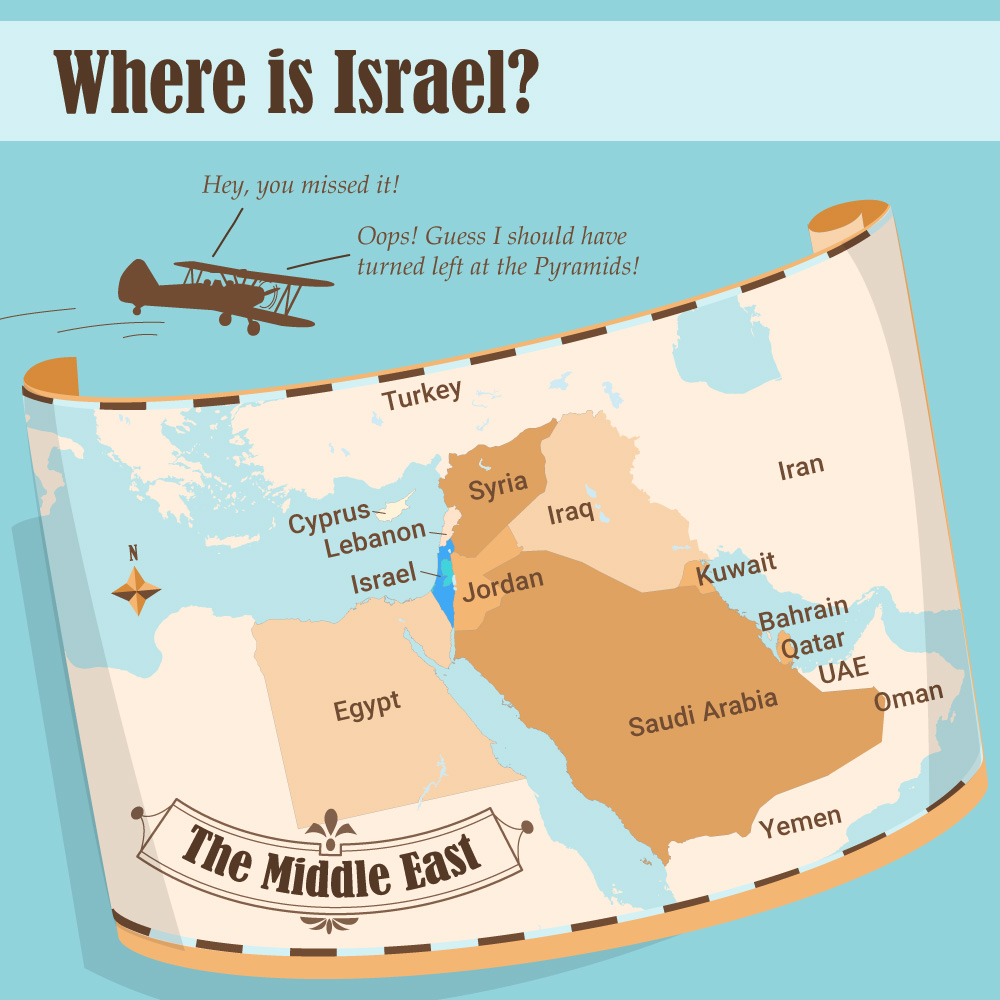 Israel Map Infographic