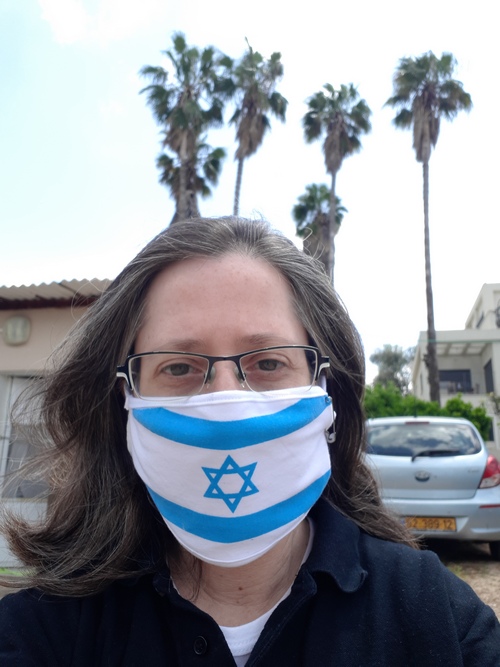 Israel Independence Day during the Covid19 Pandemic: Me wearing a flag facemask Israel Independence Day during the Covid19 Pandemic: Me wearing a flag facemask