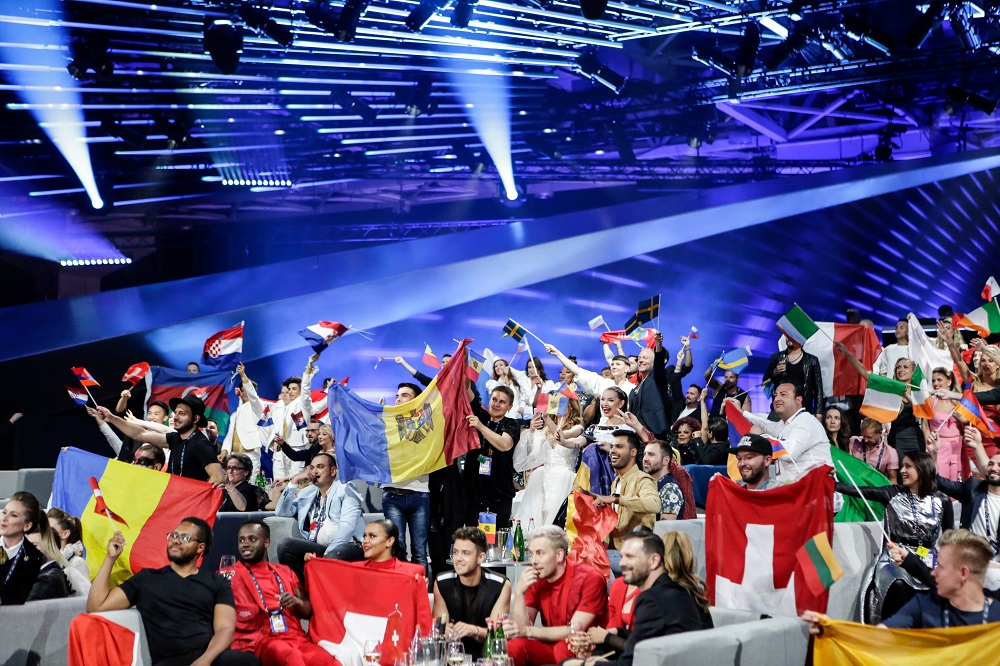 The Eurovision contestants in the Green Room The Eurovision contestants in the Green Room