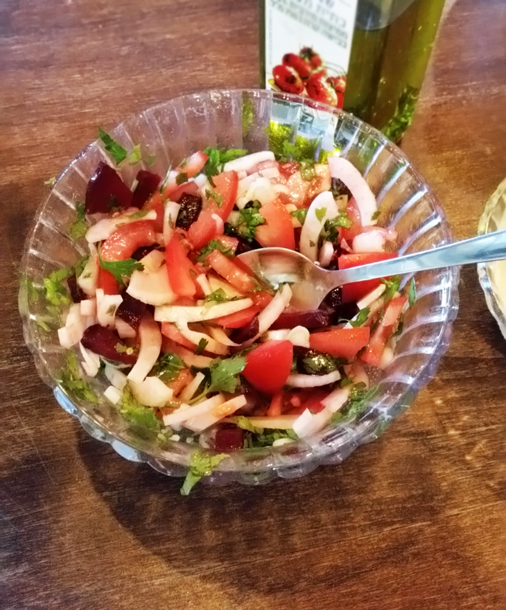 Chopped vegetable salad