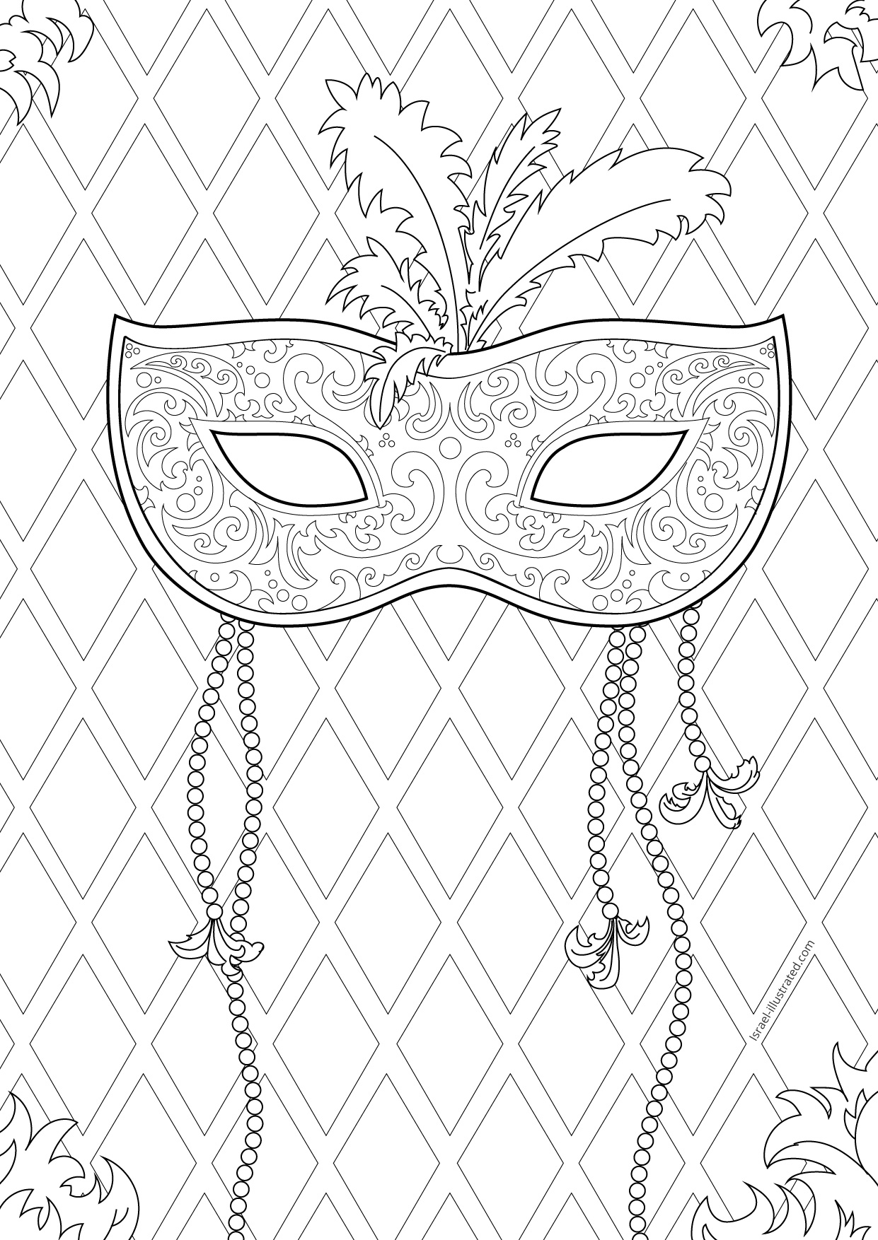 Prinatable Purim Coloring Pages